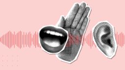 What I Wish I Knew podcast thumbnail image of hand mouth and ear