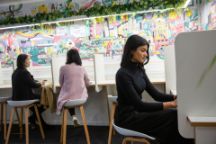 International students at The Junction