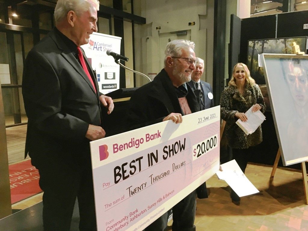 bendigo bank 20k check, rotary art show