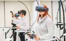 Women using VR headset