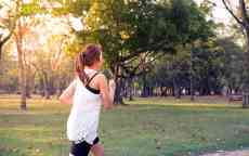 Young woman jogging in park
