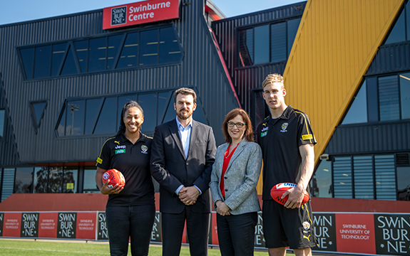 Richmond football club and Swinburne University at Punt road. 