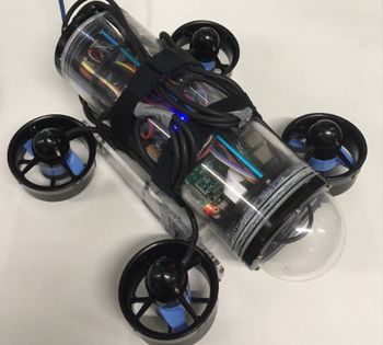 Photograph of an AUV prototype