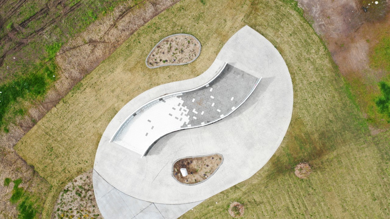 Aerial shot of the Melbourne Korean-War-Memorial