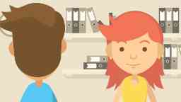 Screen from FSDLL Waiting Room Animation - client interacting with receptionist