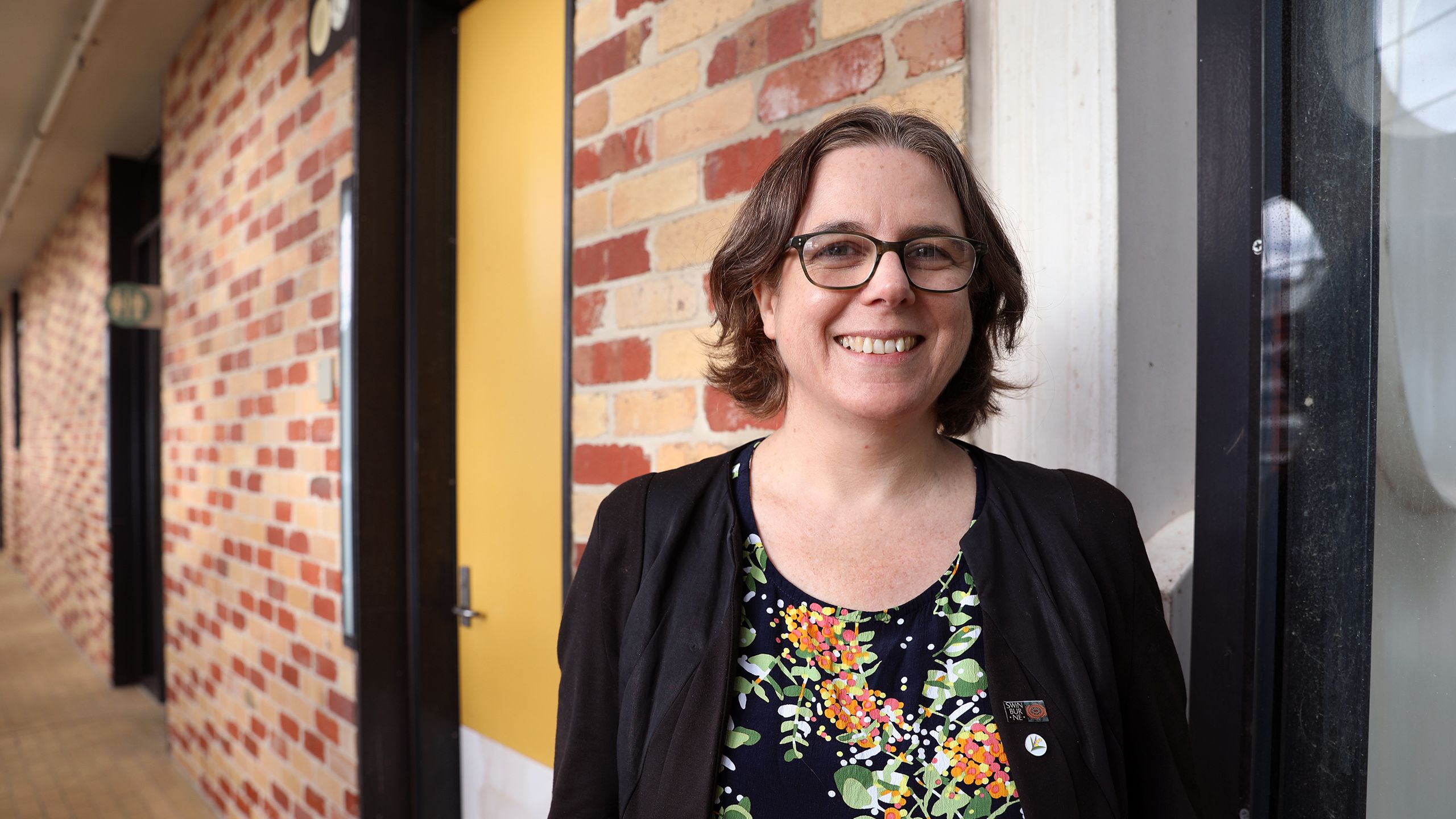 Professor Virginia Kilborn in the ATC building