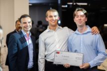 three professionals at event