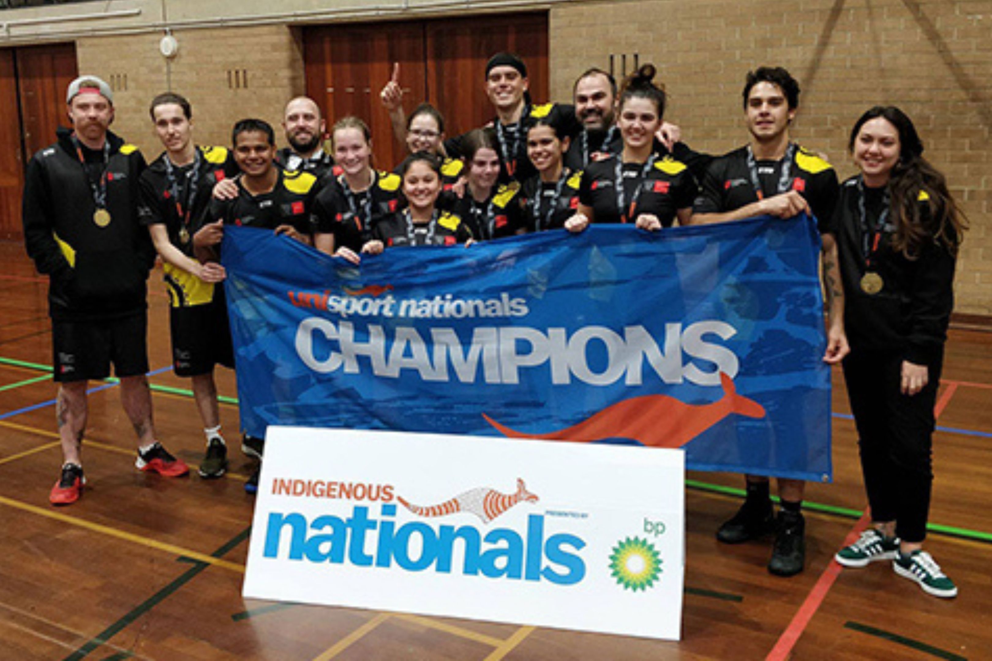 Swinburne team at the UniSport Indigenous Nationals Competition 2019.