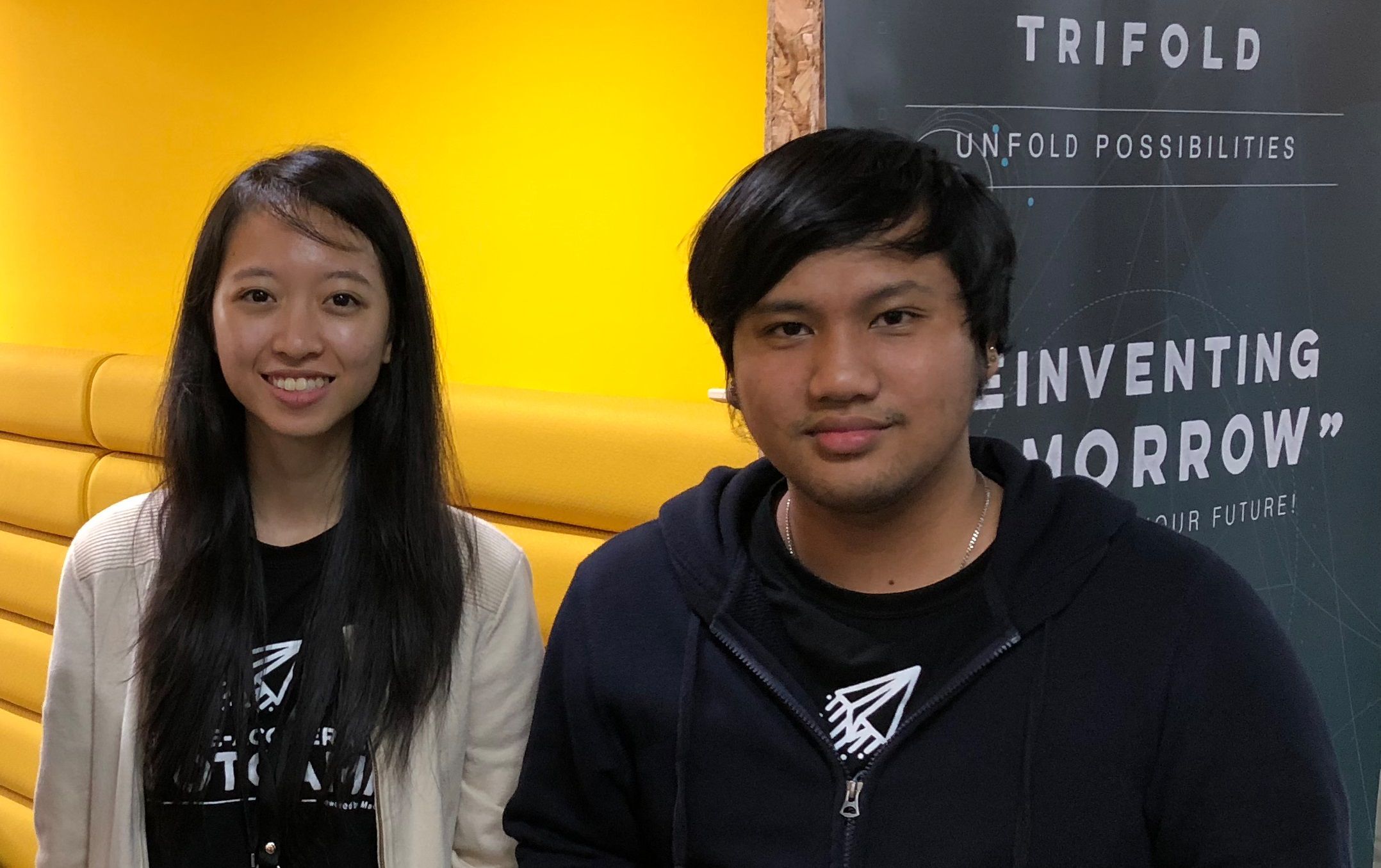 Photograph of Swinburne alumni Chandrika Ong and Nehemia Raymond.