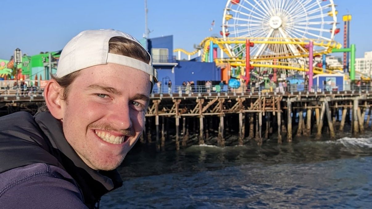 Man standing on a pier