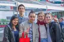 Group of first year students at a Hawthorn campus event