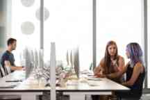 Students work on computers in the computer lab at Hawthorn 