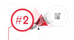 Text says '#2' on white background with various triangle shapes and certificate icon